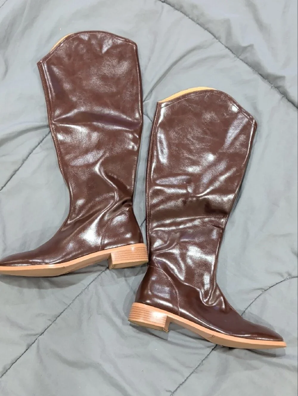Brown Women's Knee-High Zip Boots
